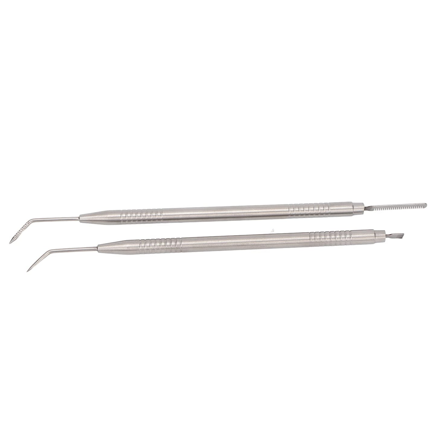 2 Pieces Eyelash Perm Tool,Lash Separator Tint Tool,Stainless Steel Lash Rods Tool with Comb for Eyelash Eyebrow Perming Tinting Curling Extensions (silver)
