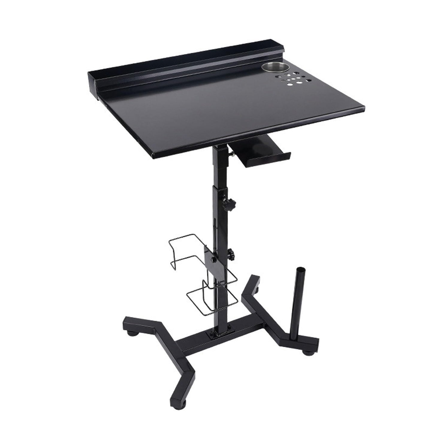 Diydeg Portable Workstation, 66 to 92cm Adaptable Height Salon Serving Tray Work Station with Slot, Anti Skid Pad for Beauty Salon Equipment