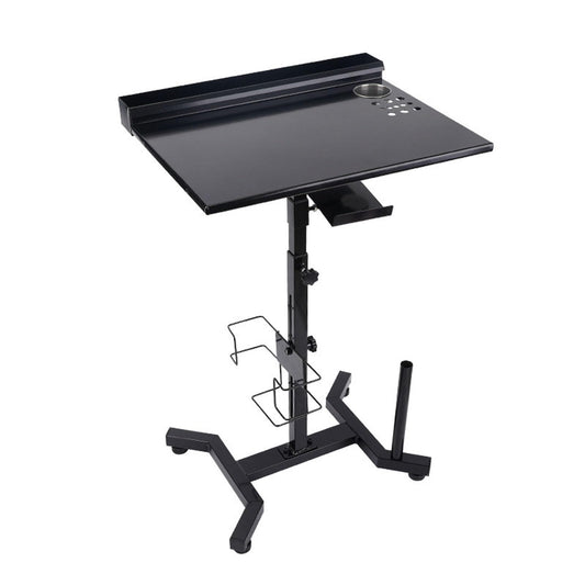 Diydeg Portable Workstation, 66 to 92cm Adaptable Height Salon Serving Tray Work Station with Slot, Anti Skid Pad for Beauty Salon Equipment