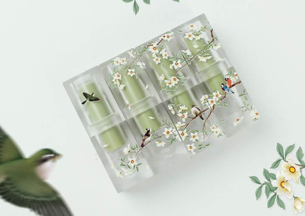 CTKcom 3.5ml Lip Balm Tubes Lipstick Tubes Spring Themed Empty Plastic Lip Tube 3D Pritned Flower Bird Refillable Container for DIY Homemade Lipstick Lip Balm Cosmetic Makeup,8 Pack