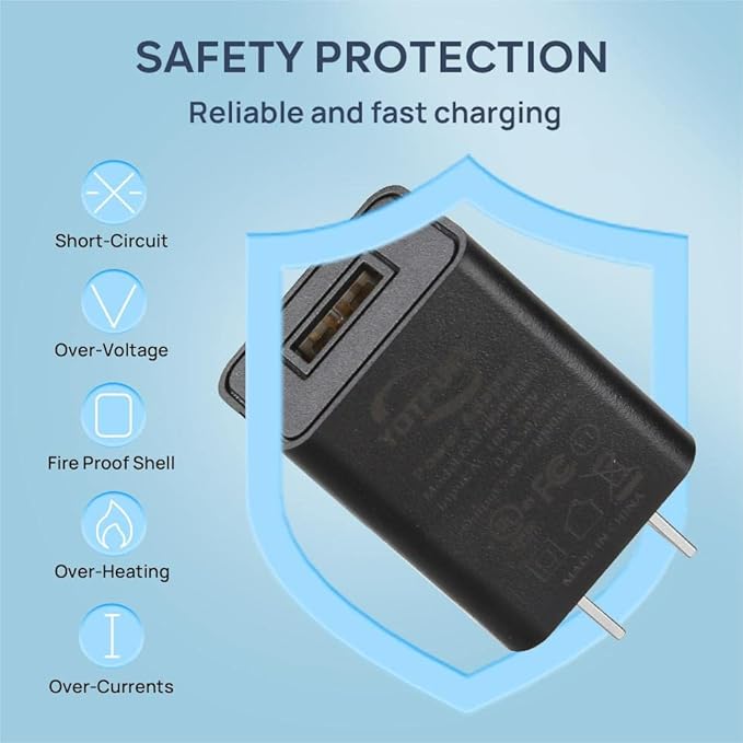 Wall Charger Cube 5V1A USB Power Supply Charging Block Universal Wall Plug Brick Portable Travel Fast Charger Power Adapter for iPhone, Samsung Galaxy, LG (2PCS-Black)