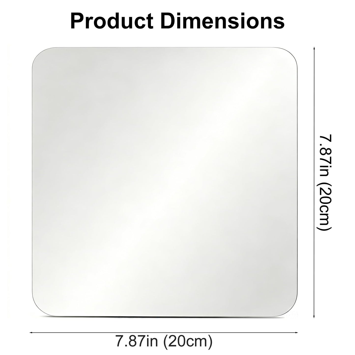 Neehows 1 Pc Strong Magnetic Locker Mirror, 7.87" x 7.87" Acrylic Mirror with Fully Magnetic Back for School Locker Refrigerator Office Cabinet