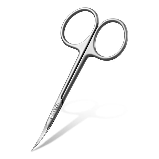 GöSol Cuticle Scissors Extra Fine Curved, Professional Russian Style