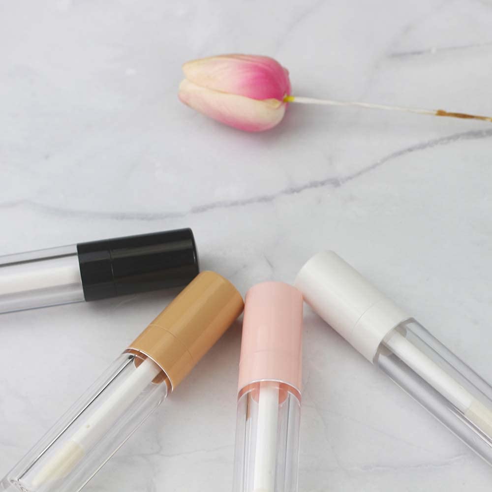 COSIDEA 30pcs Pink Empty 8ml 0.27oz PETG Lip Gloss Tubes with Big Doe Foot Wand，Lipgloss Containers，Concealer Tube Packing Container Bulk Wholesale