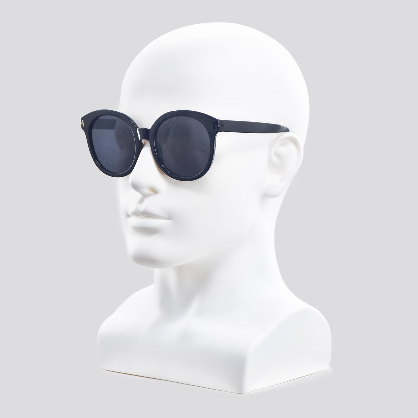 MIAOMANZI PVC Mannequin Head Black Male Manikin Dummy Stand Model Display Hat Scarf Wigs Hair Glasses Hat Beauty Styling Tool (Matte white)
