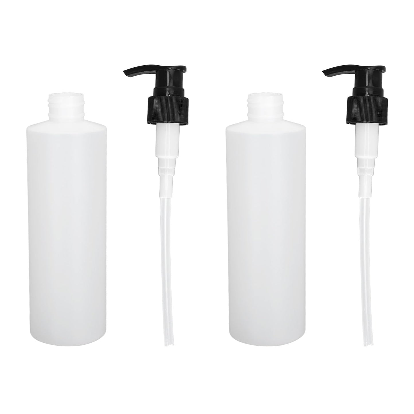 Massage Oil Dispenser Bottle, 250ml Plastic Pump Dispenser Bottles Refillable Cream Shampoo Pump Dispenser for Massage Oil Heater, Soap, Shampoo, Lotions, Creams(2 Pack)