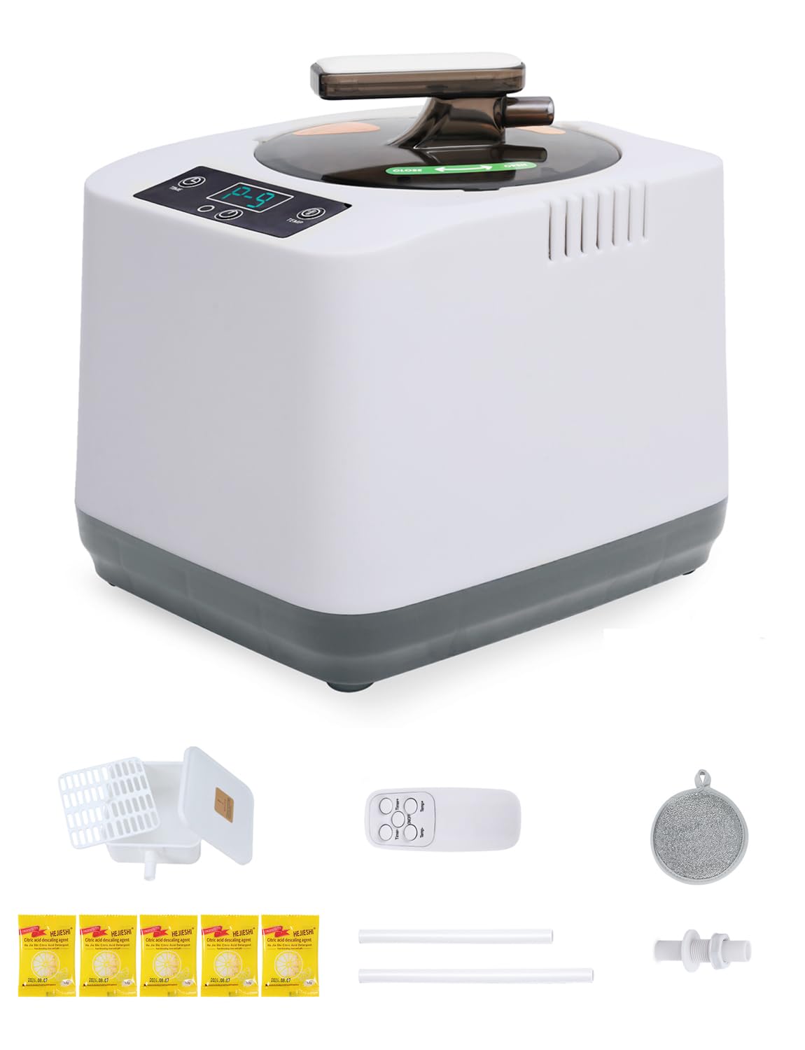 GHOSOONE Portable Home Sauna Steam Machine with Remote Control - 1200W 3L Upgrated Fast-Heating System, 9-Level Adjustable Steam & 120-Min Timer, for Home Spa Sauna Accessories