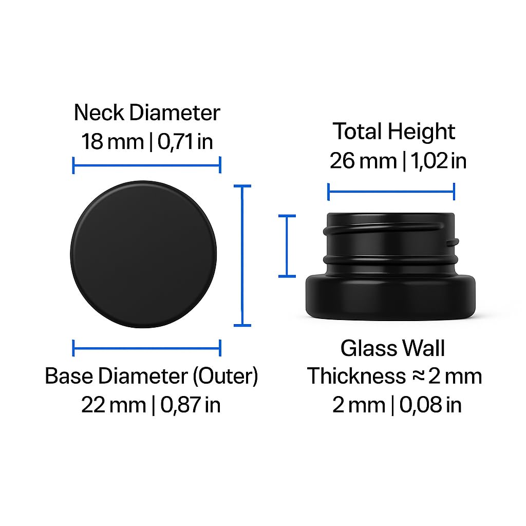 80pcs 5ml UV Resistant Round Bottom Jar Set with Child-Resistant Black Lids - Ideal for Lip Balm, Wax, Creams, Cosmetics, Craft Storage