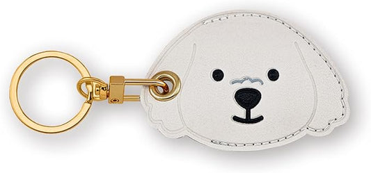 Leather Keychain Case Holder Compatible with Apple AirTag, GPS Airtag Keychain Finder Tracker with Key Ring, Anti-Scratch Protective Air Tag Cover