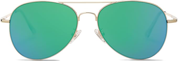 SOJOS Classic Aviator Sunglasses for Women Men Metal Frame Spring Hinges SJ1030