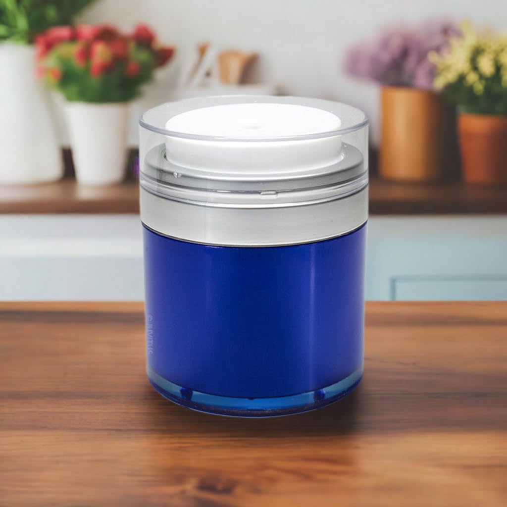 1.7 oz / 50 ml Acrylic Plastic Airless Blue Jar (2 pack)