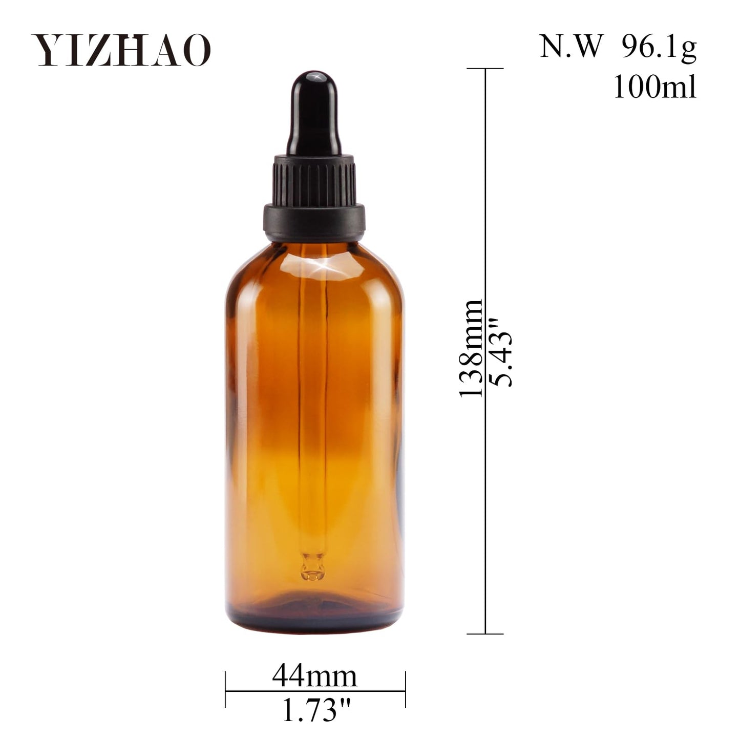 YIZHAO Amber Glass Dropper Bottle 4oz, Tincture Bottles with Glass Dropper, for Essential Oils, Aromatherapy, Cosmetic, Laboratory, Pharmacy, Liquids, Travel –9 Pcs