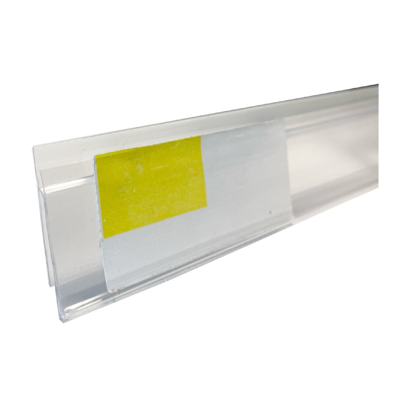 THE GLOBAL DISPLAY SOLUTION | Ticket Holder Protector Retail Shelf Labels for Lozier and Madix Shelving | 47.625" L x 1.25" H Labels | 100 Pack | Clear