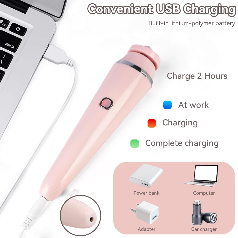 Electric Facial Cleansing Brush, 2-Way Rotating Face Scrubber with 3 Modes, 4 Interchangeable Brush Heads, Rechargeable, IPX7 Waterproof for All Skin Types (Daily & Deep Cleaning)