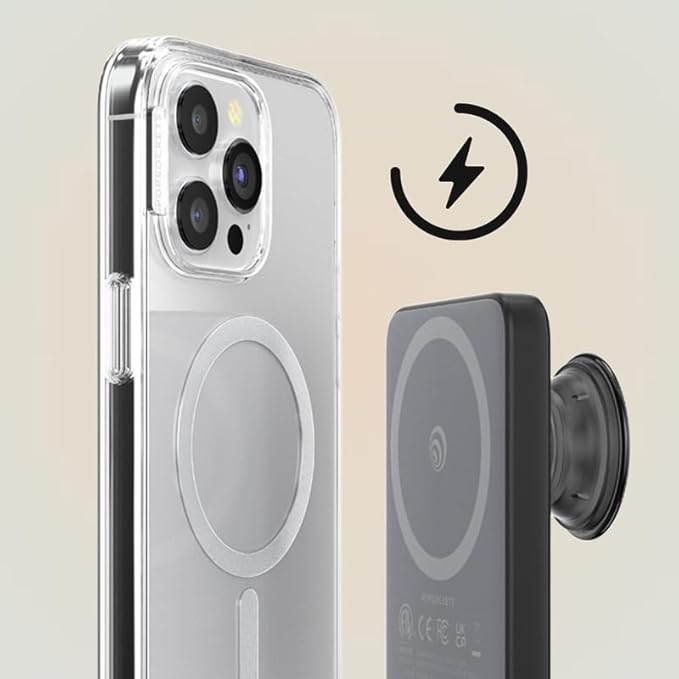 PopSockets PowerPack for MagSafe, Portable Phone Charger, Magnetic Wireless Portable Charger, 5000mAh, Halloween PopSocket - Spooky Book Club
