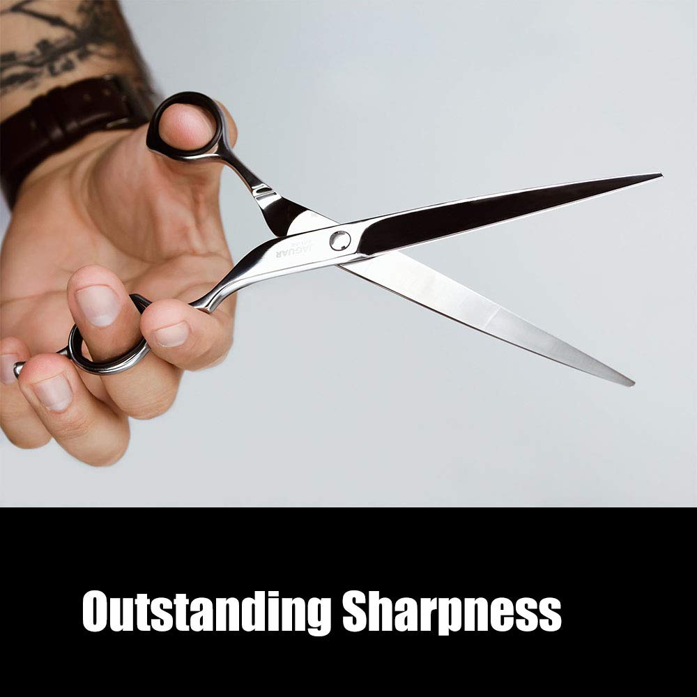Jaguar Shears White Line Silver Ice 6" Professional, Ergonomic, Steel Hair Cutting, Trimming