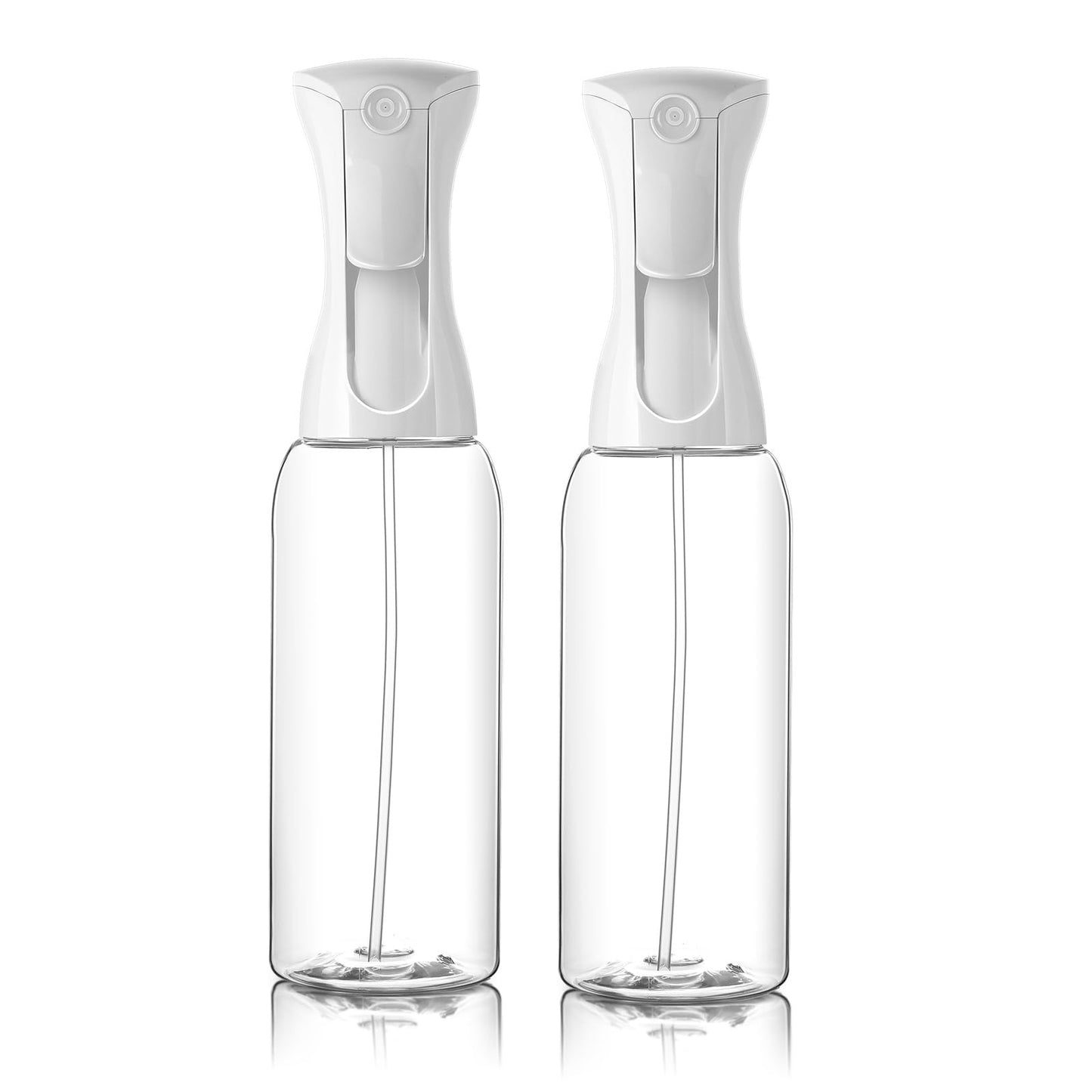 Mistifi Continuous Mist Spray Bottle – Ultra Fine Refillable Water Mister for Hair, Plants, Cleaning, Skincare, Salon & Home Use　(500ml 2Pcs, Transparent bottle)