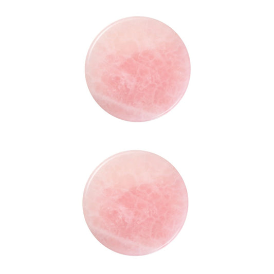 2 Pieces Grafted Eyelash Jade Stones Eyelash Extension Pallet Holder Round Pallet Pad Resin Nail Art Plate Palette Makeup Palette (Pink)
