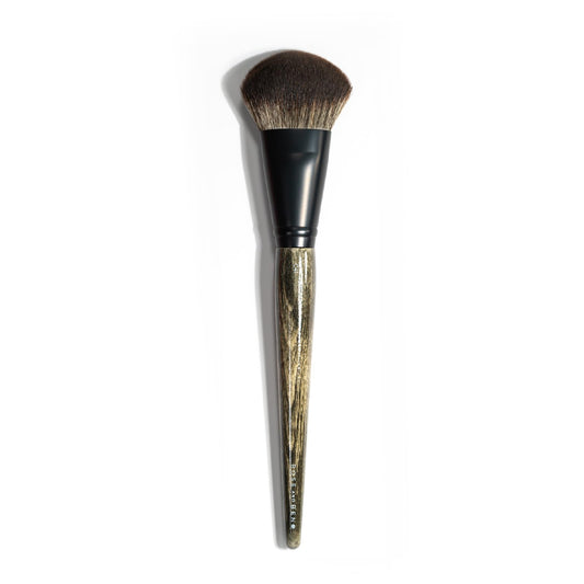 Rose and Ben Beauty C41 Blush Brush | Professional Angled Brush for Flawless Makeup Application | Non-Shedding & Cruelty-Free Vegan Synthetic Bristles for Pressed, Powder, & Cream Cosmetics
