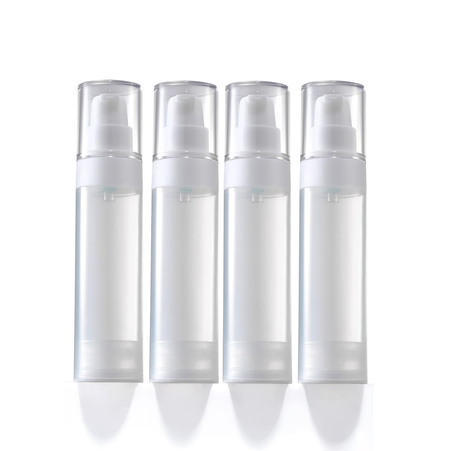 XQNCBY 50ml airless Pump Bottles Travel,Travel Toiletry containers,Lotion Dispenser with Pump,Small Pump Bottle (semi-Transparent, PP-50ml)