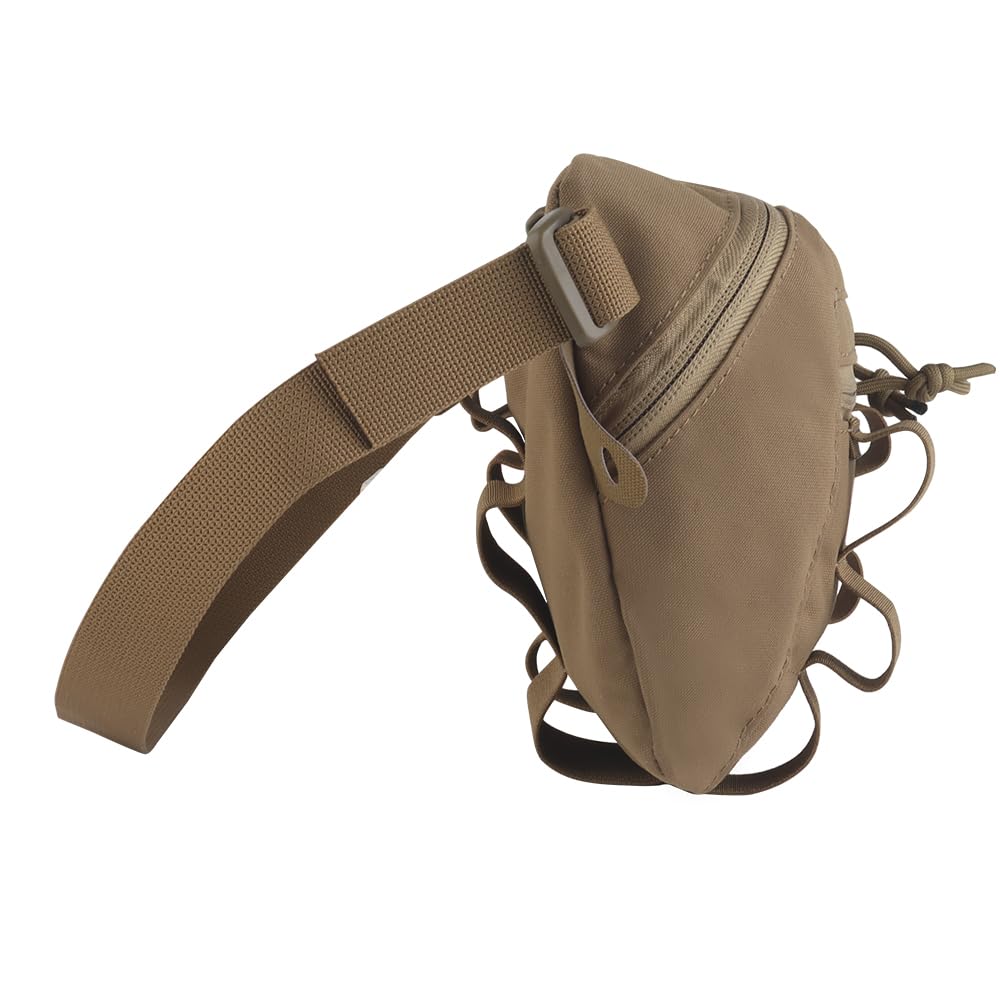 Tactical Drop Pouch Fanny Pack,Utility EDC Large Multi-Purpose Waist Bags for Tactial Vest Chest Rig