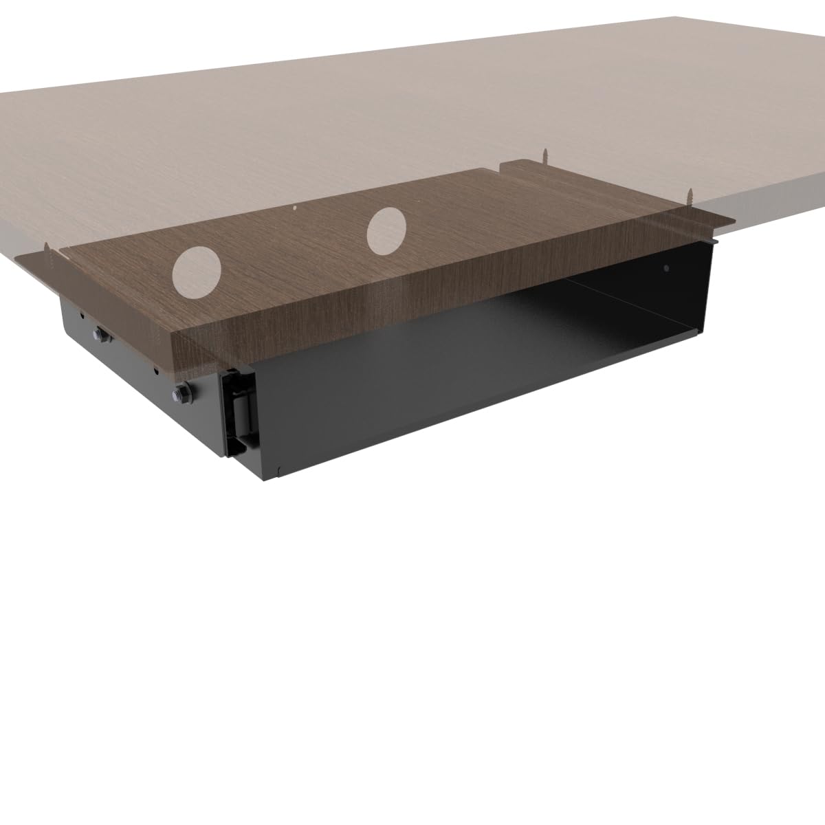 Mofangtech 13 inch Under Desk Slide Out Storage Shelf, Sliding Under Desk Tray Drawer for Standing Desks, Workstations, Cabinet or Gaming