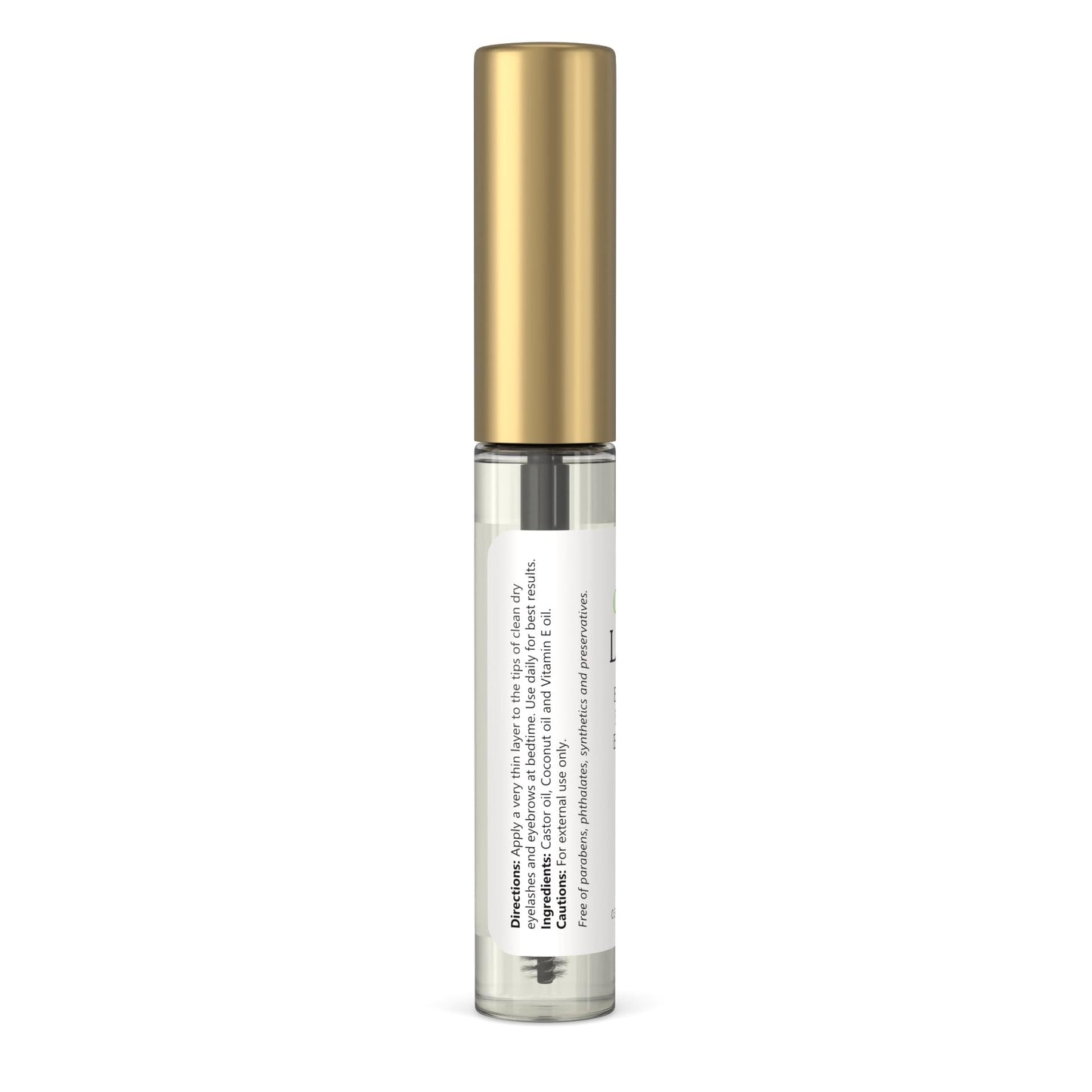 Clearly LASH, Natural Eyelash Growth Serum for Longer, Fuller Enhanced Lashes and Brows with Castor Oil + Vitamin E | Irritation Free and Paraben Free
