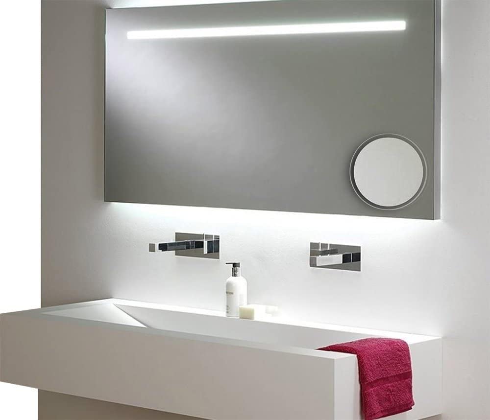 Mavoro 6'' Magnifying Mirror with 3 Strong Suction Cups | 10X Magnification | Portable Travel Makeup & Cosmetic Mirror (10X)