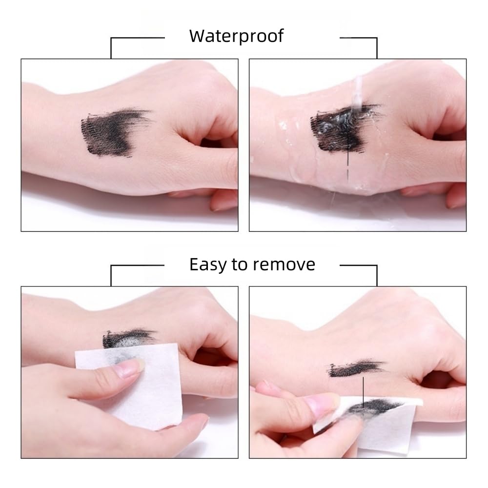 Black Mascara with Comb Brush Separates Lashes for Definition, Waterproof, Smudge-Proof, Long-Lasting, No Clumping, Volume and Length, Curling (1pc)
