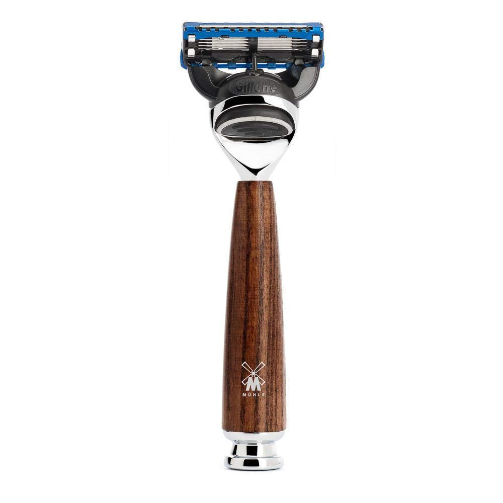 MÜHLE RYTMO 3-Piece Pure Badger 5-Blade Razor Modern Luxury Wet Shaving Set - Perfect for Every Day Use, Barbershop Quality Close Smooth Shave