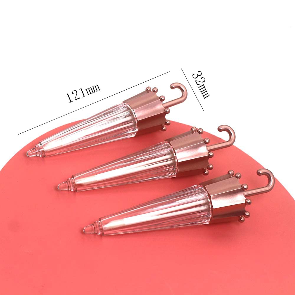 COSIDEA EMPTY 20pcs Umbrella shaped lip gloss tube 5ml, Cute lipgloss tubes containers with wand cosmetic packing container