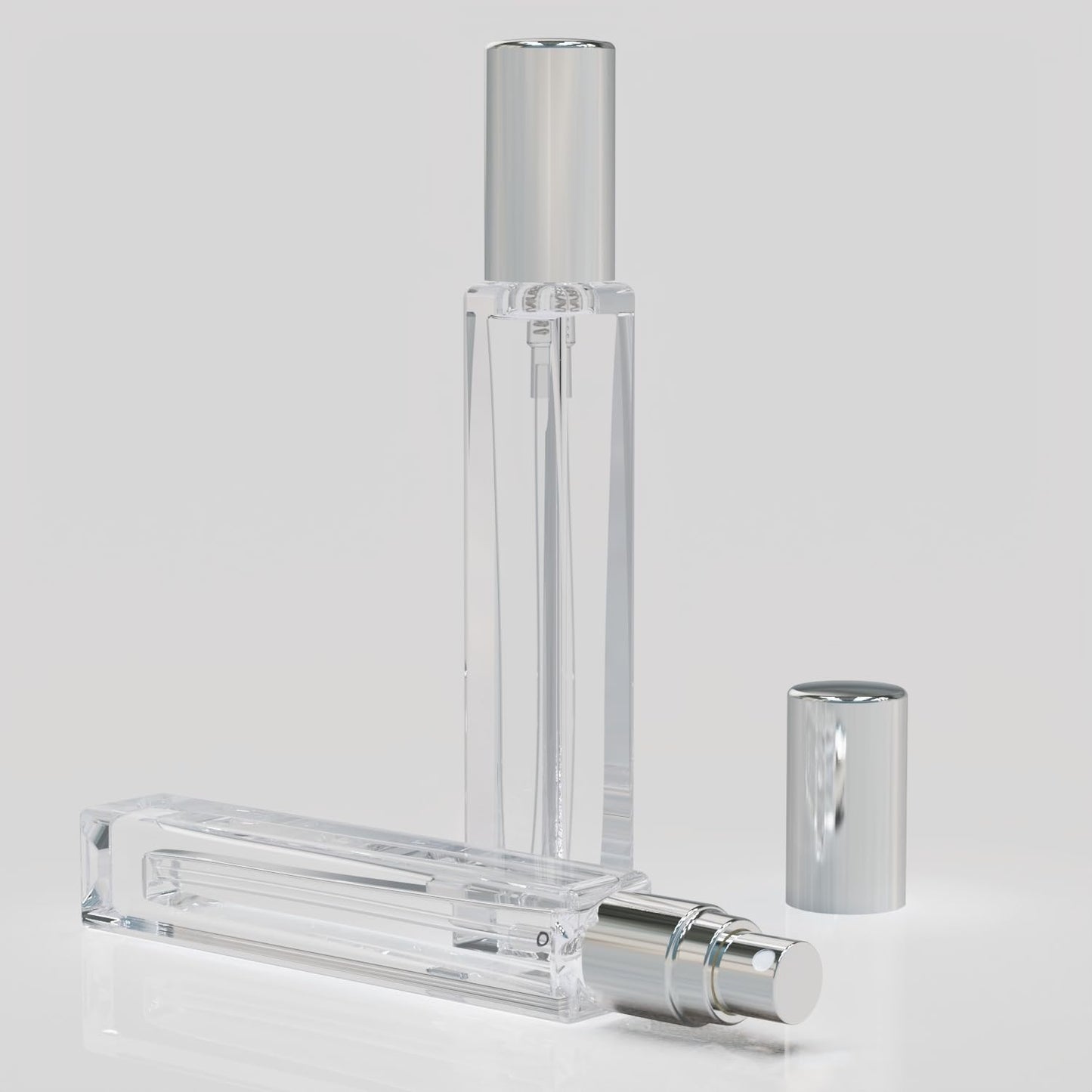 Seafulee 5PCS Cologne Atomizer Empty, 10ML Mini Perfume Bottles Refillable With Dispenser Tools, Pocket Spray Bottle for Travel and Sample Container (Transparent+Silvery Cap)