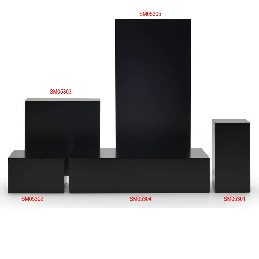 Oirlv Solid Wood Minimalism Style Jewelry Display Stand Showcase Jewelry Organizer Black Square Holder (SM05302)