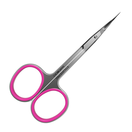 Staleks Professional Cuticle Scissors – Manicure Scissors, Stainless Steel, Extra Fine Curved Blades Smart 40 Type 3 SS-40/3