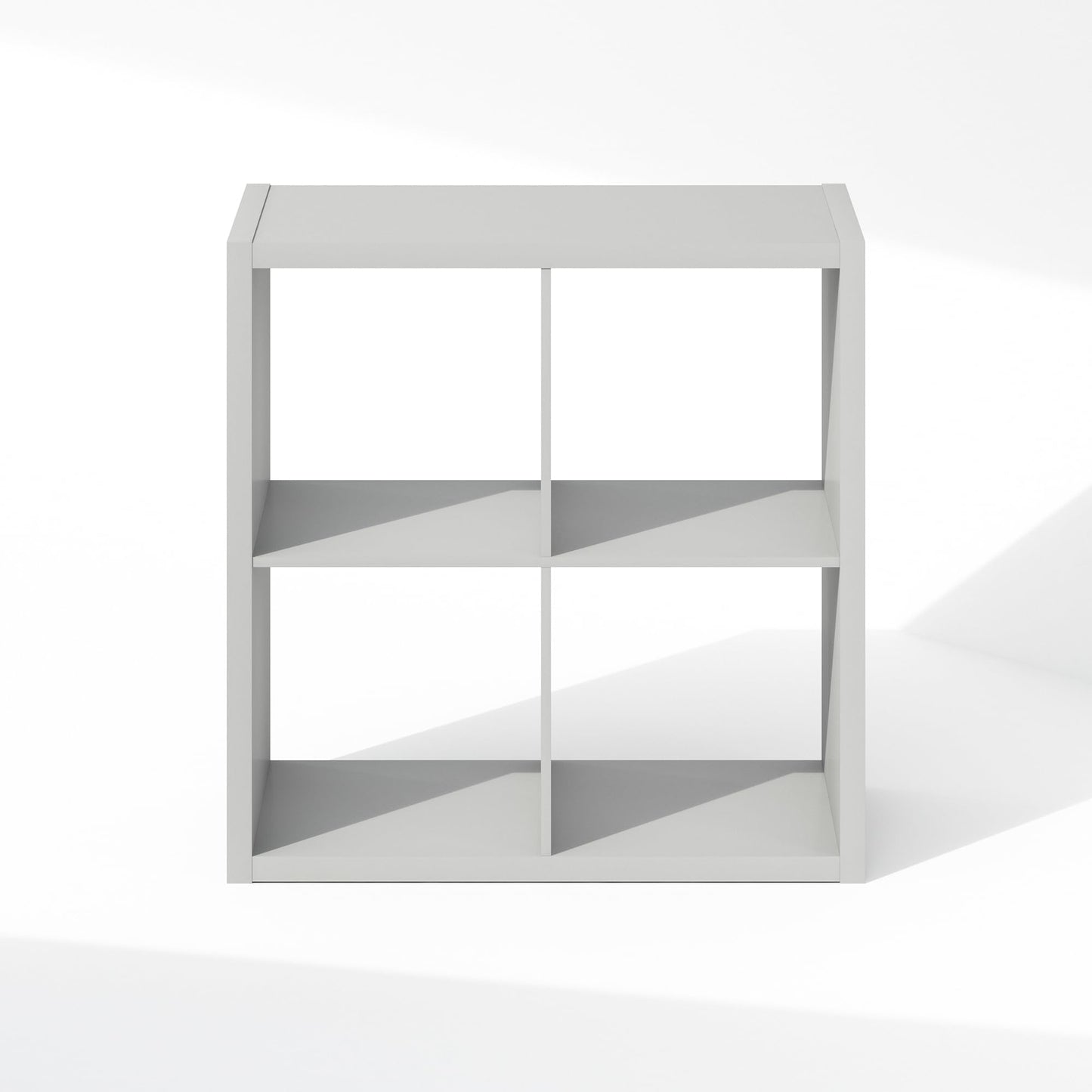 Furinno Cubic Closet Organizers and Storage, 4-Cube Closet Organizer, Open Shelf Closet Storage, Extra Thick Frame for Wardrobe, Bedroom, Living Room, Light Grey