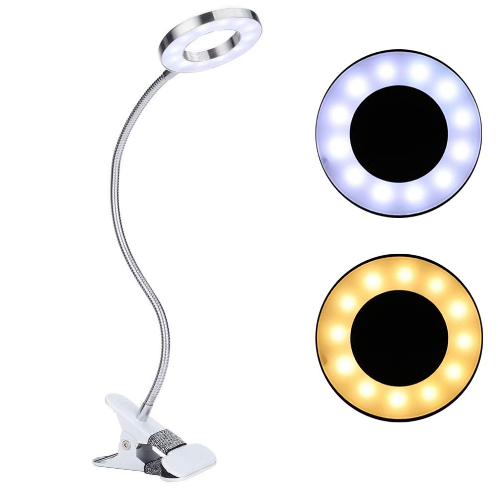 lamp,USB Circle Makeup Lamp Eyebrow Lip Beauty Salon Desktop Led Lights with Clip