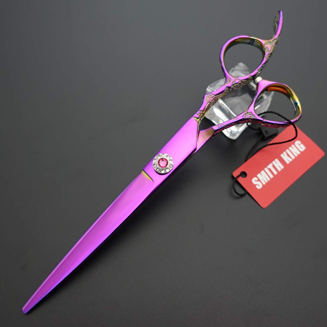 Professional Hair Cutting Scissors Set with Razor Comb Case,Hair cutting shears Hair Thinning shears with rose handle (7.0 inches)
