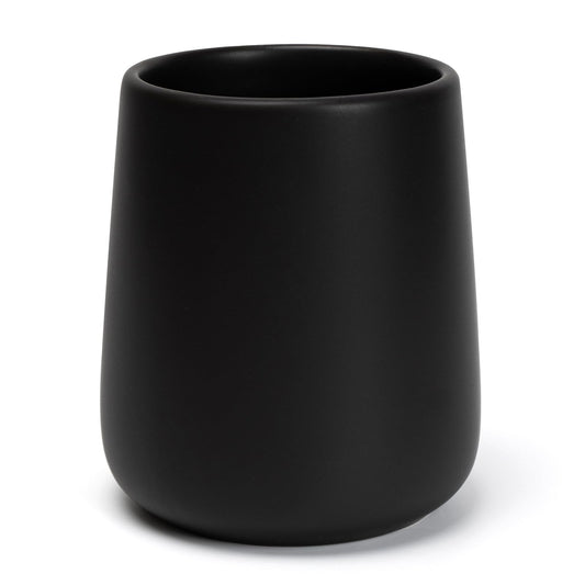 UHEY HOME Bathroom Tumbler Cup Ceramic 13.5oz Reusable Toothbrush Cup 400ml, Toothbrush Holder Adequate for Your Bathroom (Black Brown)