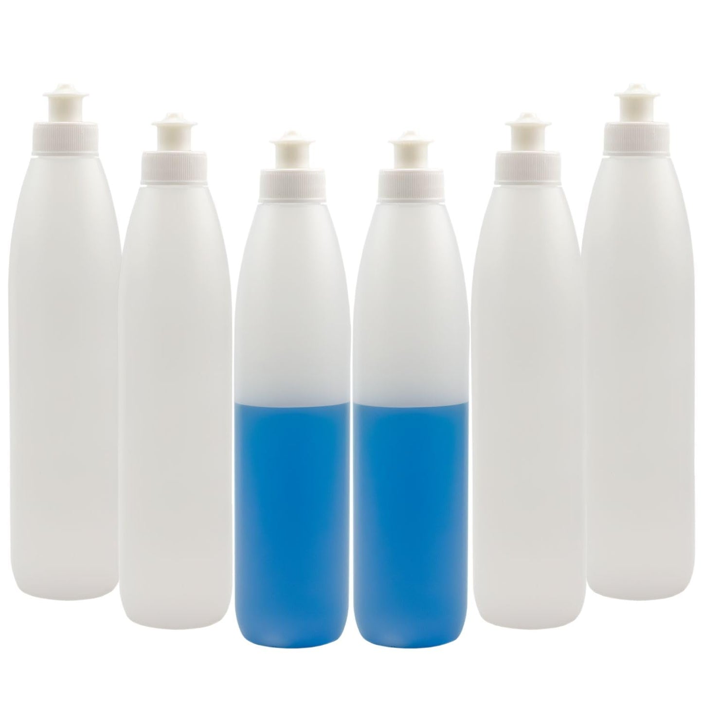 Cornucopia 8-Ounce Squeeze Bottles for Dish Soap and Sauces (6-Pack), BPA-Free HDPE Plastic