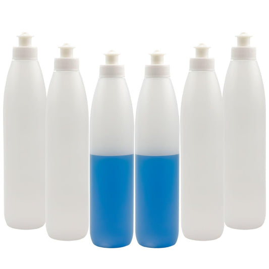 Cornucopia 8-Ounce Squeeze Bottles for Dish Soap and Sauces (6-Pack), BPA-Free HDPE Plastic