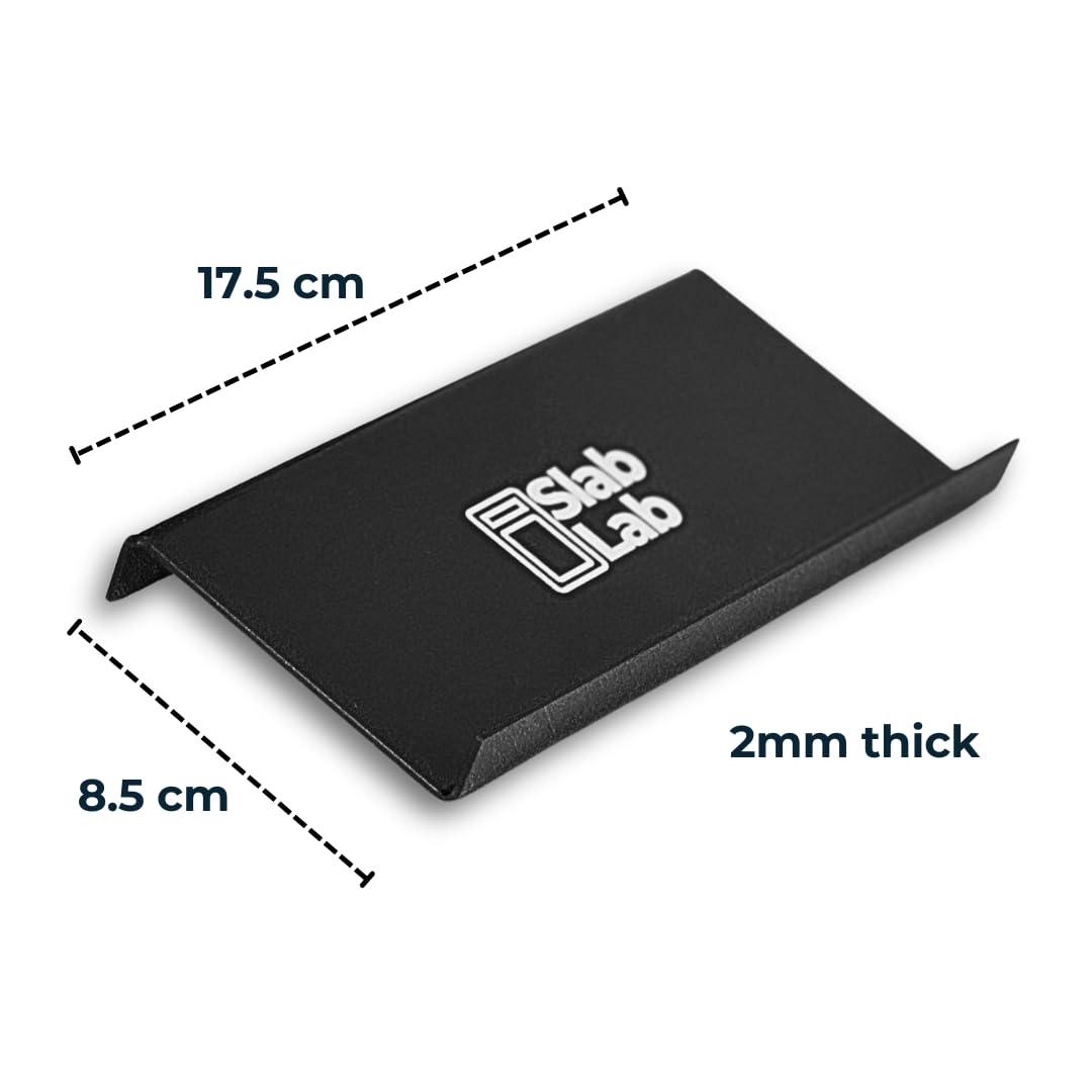24 Modular Card Risers for Display Cases | Black Acrylic Cardshow Vendor Showcase Stands for Graded Trading Cards and Singles