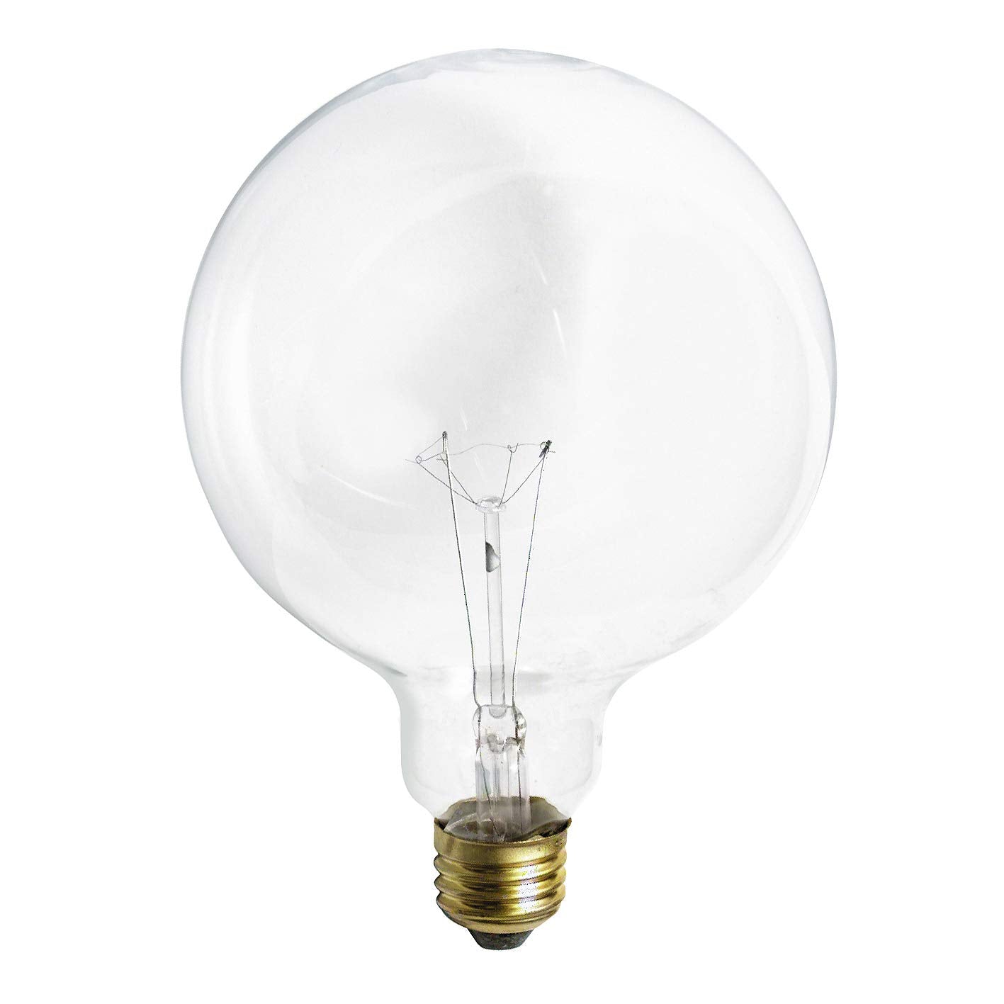 KOR Incandescent Light Bulbs, 25 Watt, 2700K Soft Light, G40 Decorative Globe Light Bulbs, E26 Medium Base, Decor, Pendant, Bathroom/Vanity Mirror Makeup, Dimmable, Crystal-Clear, 2 Pack