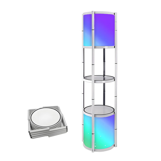 NEWSANDOR Foldable Display Case,Spiral Twist Tower Display Case Spiral