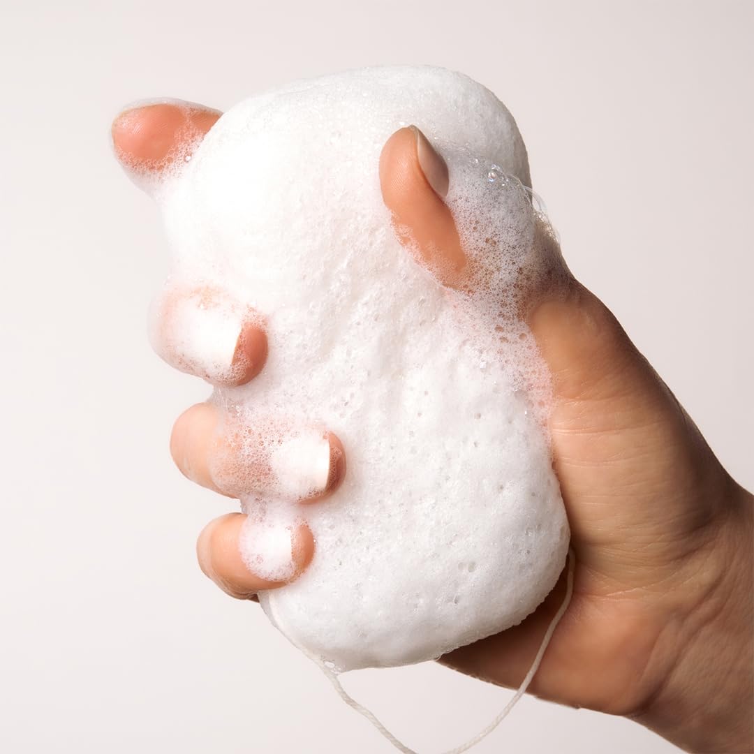 Everist The Compostable Konjac Sponge, 100% Natural Plant-Fiber Cleansing & Reusable Shower Sponge for Smoother Skin, Gentle Exfoliation, 1 Each