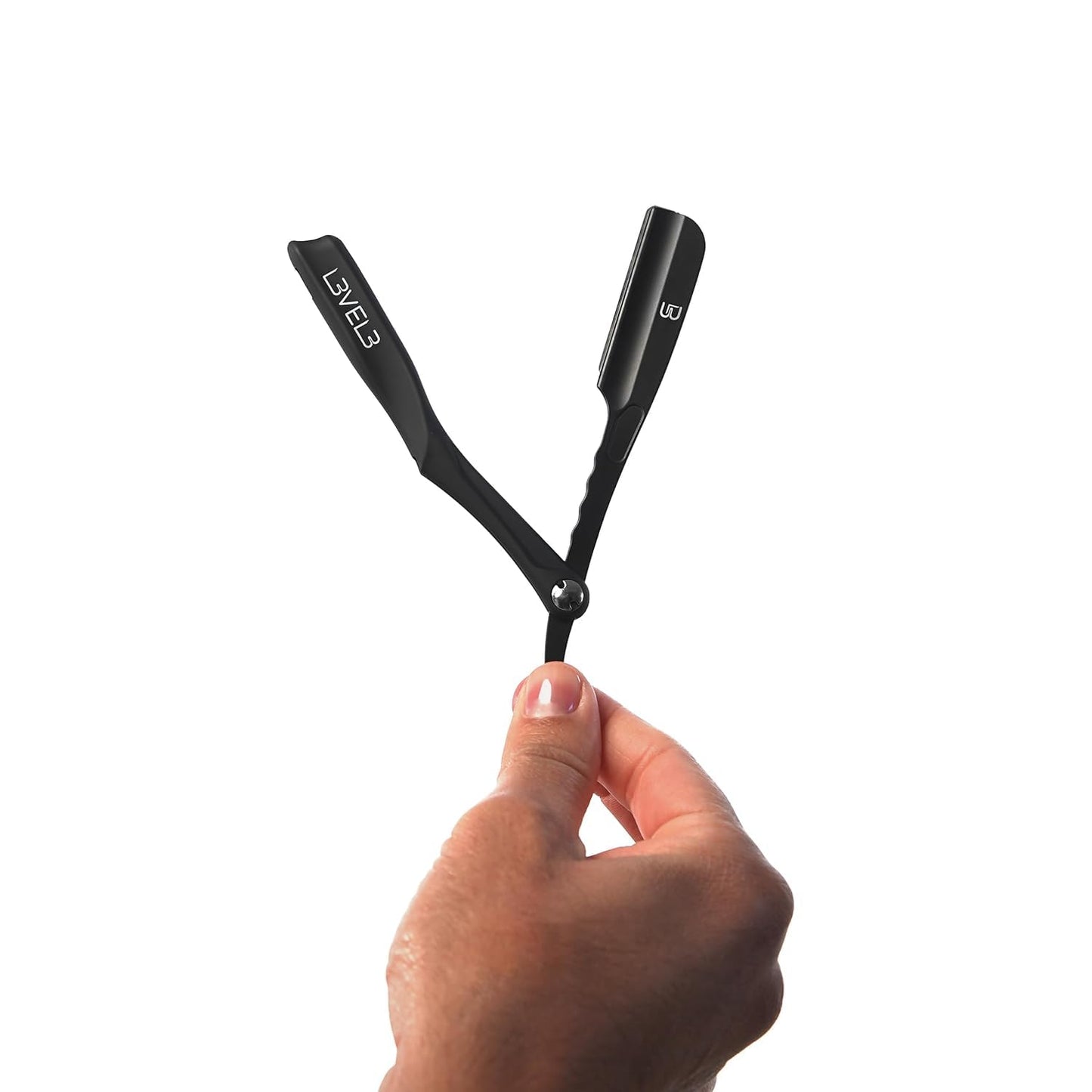 Level 3 Milly Razor Holder - Professional Straight Razor Holder for Barbers - Easy Blade Change, Superior Grip & Control, Stainless Steel Shavette Razor Handle