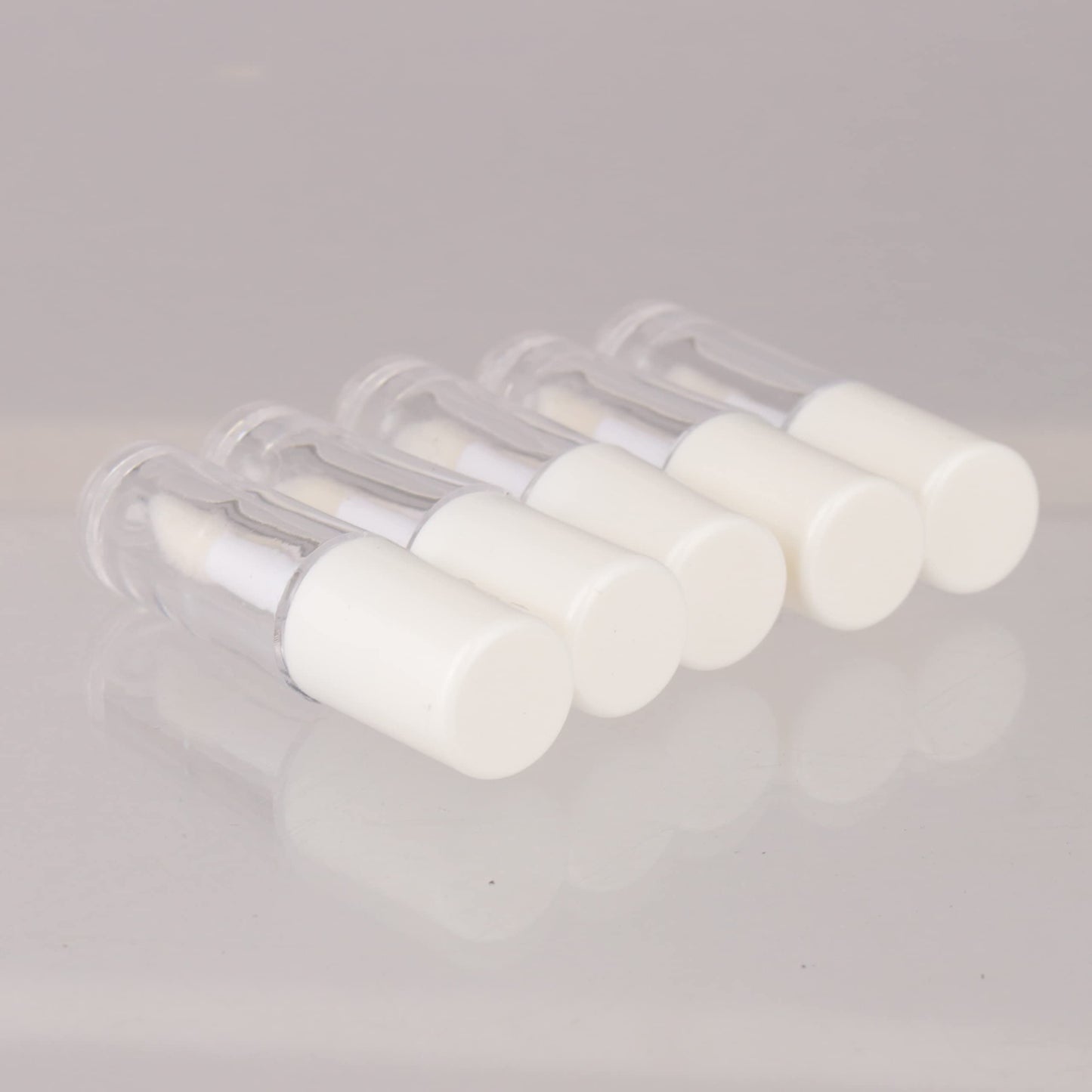 COSIDEA 52pcs Empty White 0.8ml mini lip gloss tubes Sample size lipgloss containers for sample sack lip oil DIY