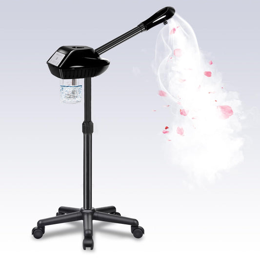 Face Steamer Professional,Steamer for Facial on Wheels,Ozone Face Steamer for Deep Facial Cleansing