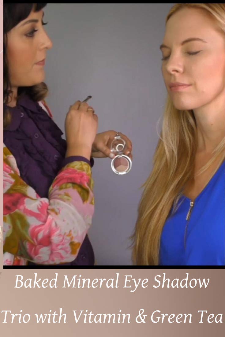 Ageless Derma Mineral Makeup Baked Eyeshadow trio-Vegan Eye shadow (Smokey)