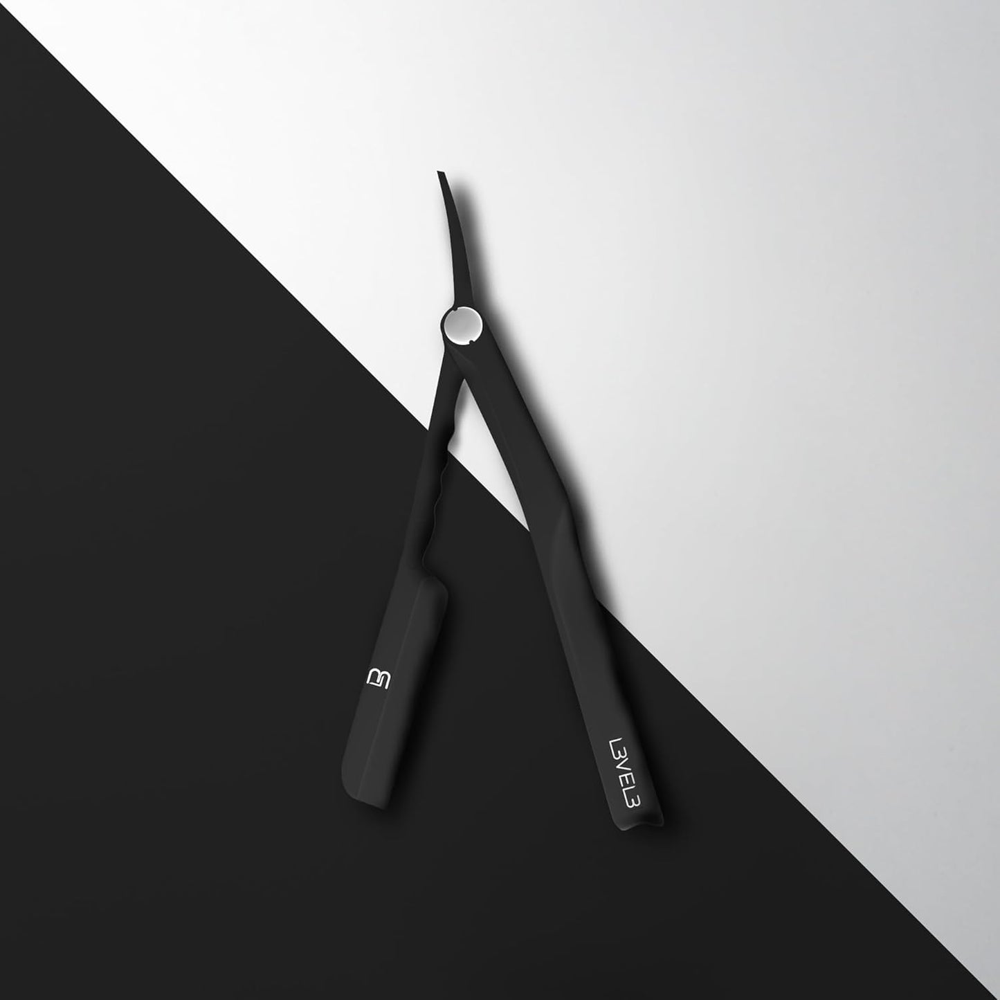 Level 3 Milly Razor Holder - Professional Straight Razor Holder for Barbers - Easy Blade Change, Superior Grip & Control, Stainless Steel Shavette Razor Handle