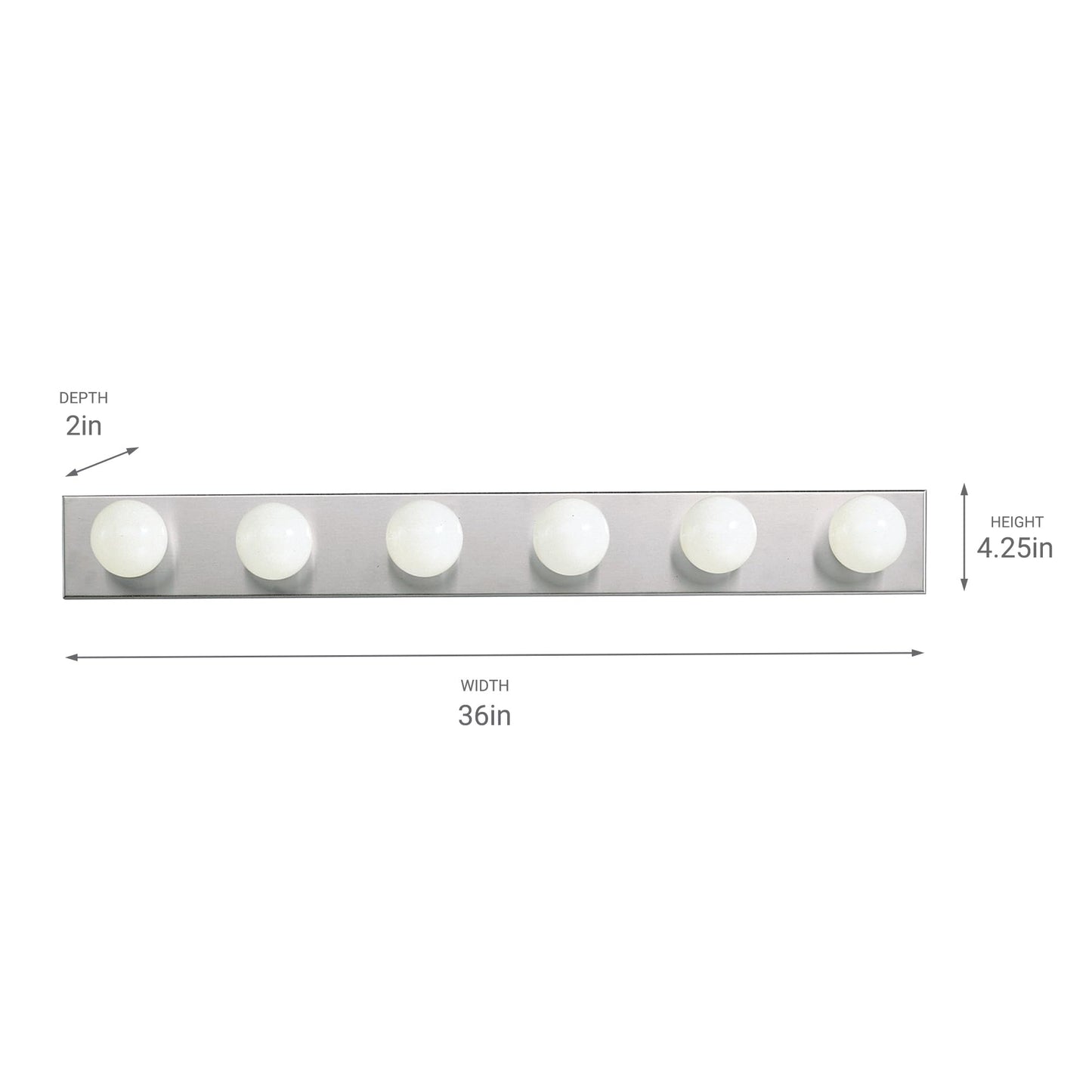 Kichler 626NI 36" Bath Bar 6-Light Vanity Light Fixture with Brushed Nickel Finish for Bathroom over Mirror, Traditional Style Lighting (36" L x 4.25" H), 626NI